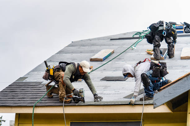 Professional Gutter Installation technician working in Fishers Hill, VA